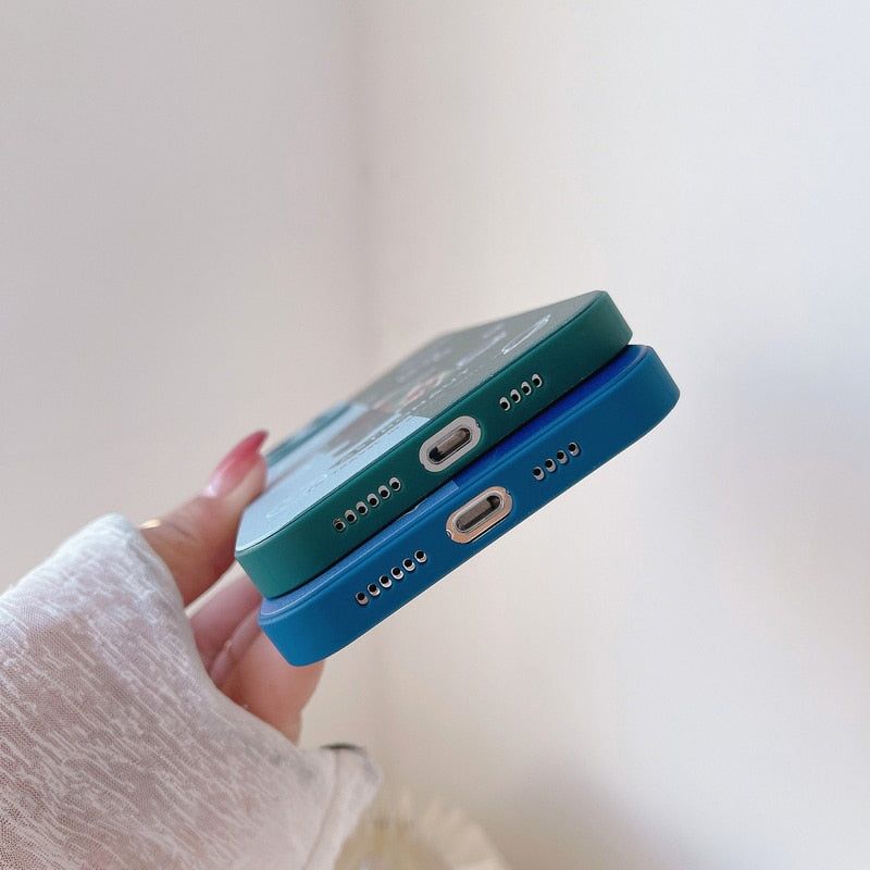 Bumper Print Space Soft Cute Phone Cases for iPhone 6 6s 7 8 Plus X Xs XR 11 12 13 Pro Max