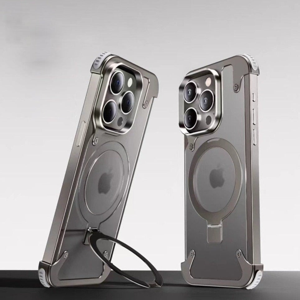 Frosted Anti-Fall Magsafe Ring Stand Case - iPhone 11, 12, 13, 14, 15 Series