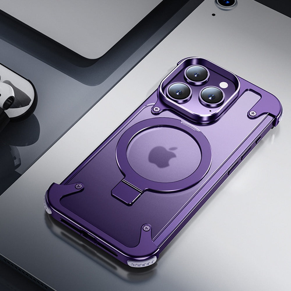 Frosted Anti-Fall Magsafe Ring Stand Case - iPhone 11, 12, 13, 14, 15 Series