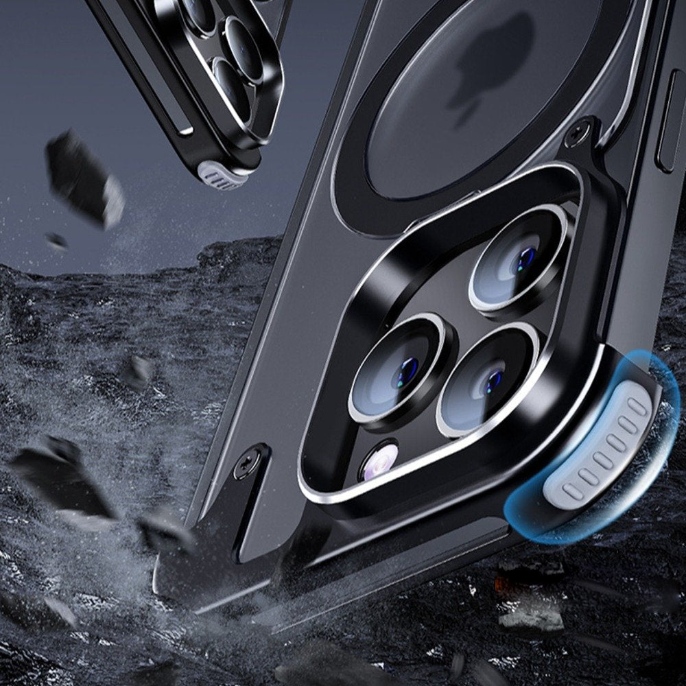 Frosted Anti-Fall Magsafe Ring Stand Case - iPhone 11, 12, 13, 14, 15 Series