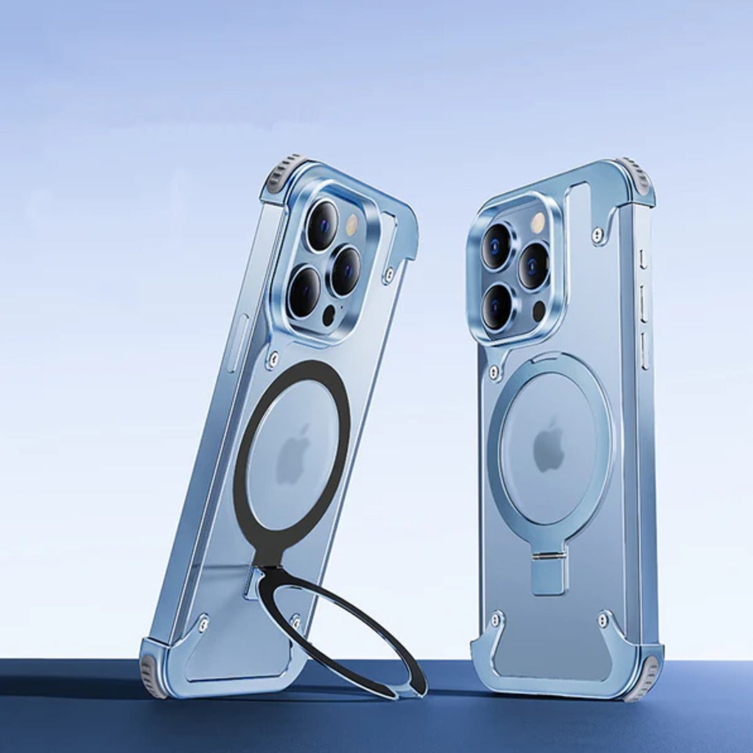 Frosted Anti-Fall Magsafe Ring Stand Case - iPhone 11, 12, 13, 14, 15 Series