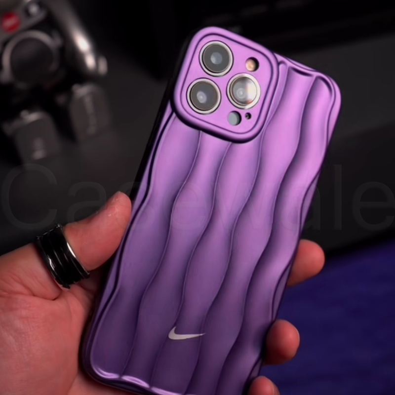 iPhone 11, 12, 13, 14, 15 Series Luxury Nike Edition Wave Pattern Case