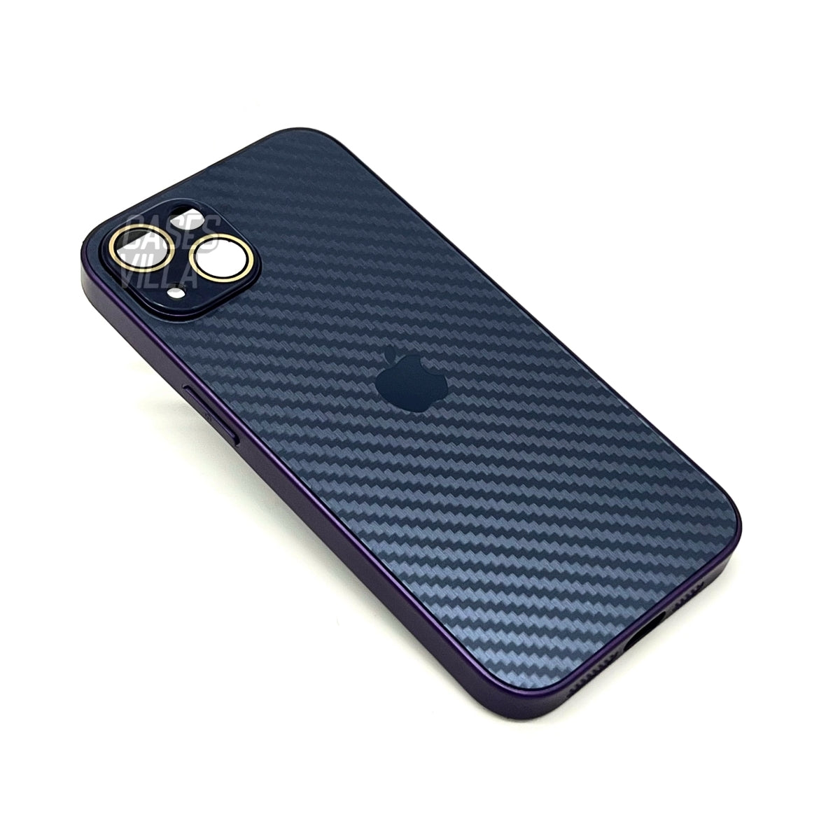 iPhone 11, 12, 13, 14, 15 Series: New Carbon Fiber Pattern Case AG Glass Cover with Camera Lens Protection