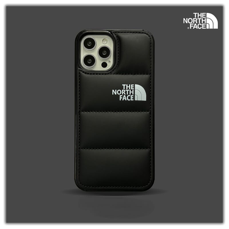 The North Face Puffer Edition Black Bumper Back Case For Iphone 11, 12, 13, 14, 15 Series