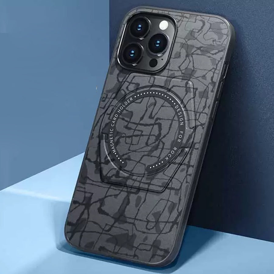 iPhone 11, 12, 13, 14, 15 Series Magnetic Foldable Kickstand Case