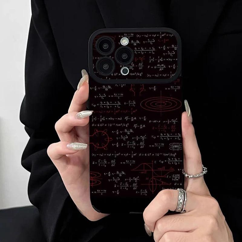 Cute Arithmetic Formulas Phone Case for iPhone 15, 14, 13, 12, 11 Pro Max, 14, and 15Plus