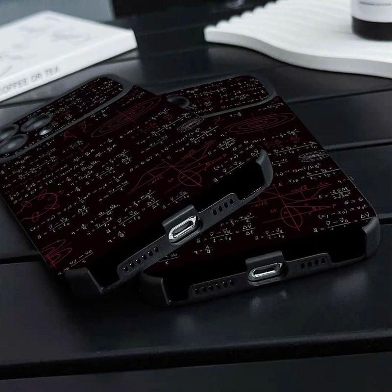 Cute Arithmetic Formulas Phone Case for iPhone 15, 14, 13, 12, 11 Pro Max, 14, and 15Plus