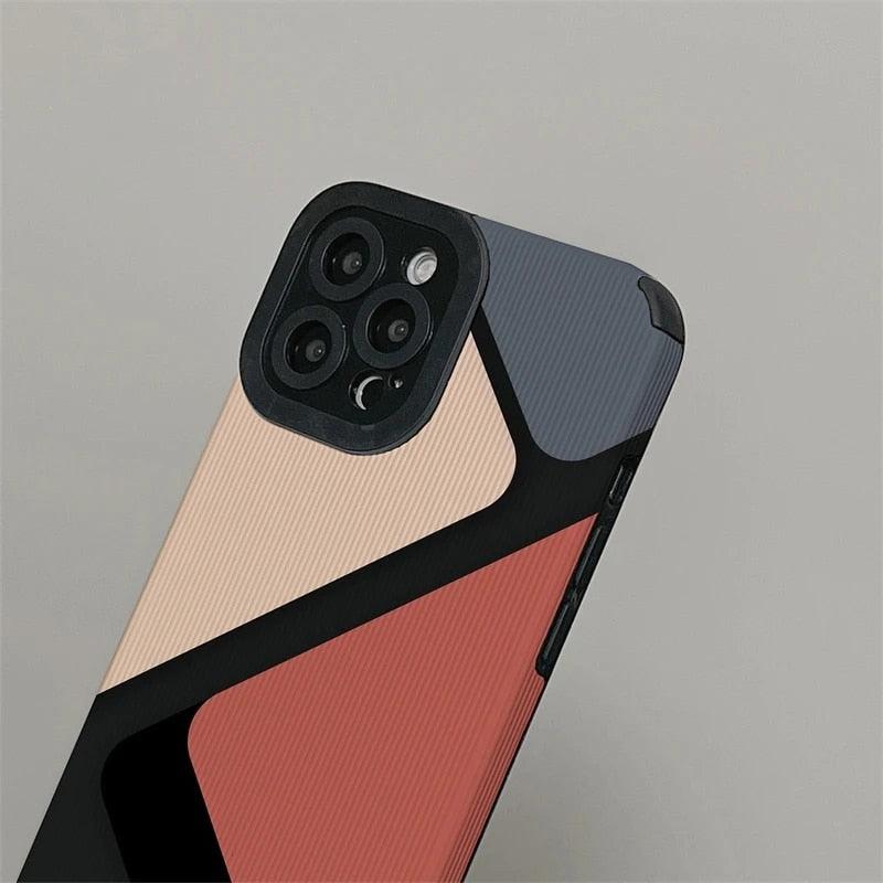 Cute Block Triangle Phone Case for iPhone 11, 12, 13, 14 Pro Max, 14 Plus, and 12, 13 Mini – Cover