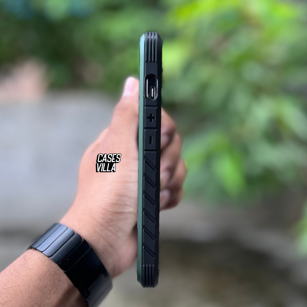 iPhone 11, 12, 13, 14, 15 Case - Alpine Green Defence Shield Metal Cover | Military Grade Protection