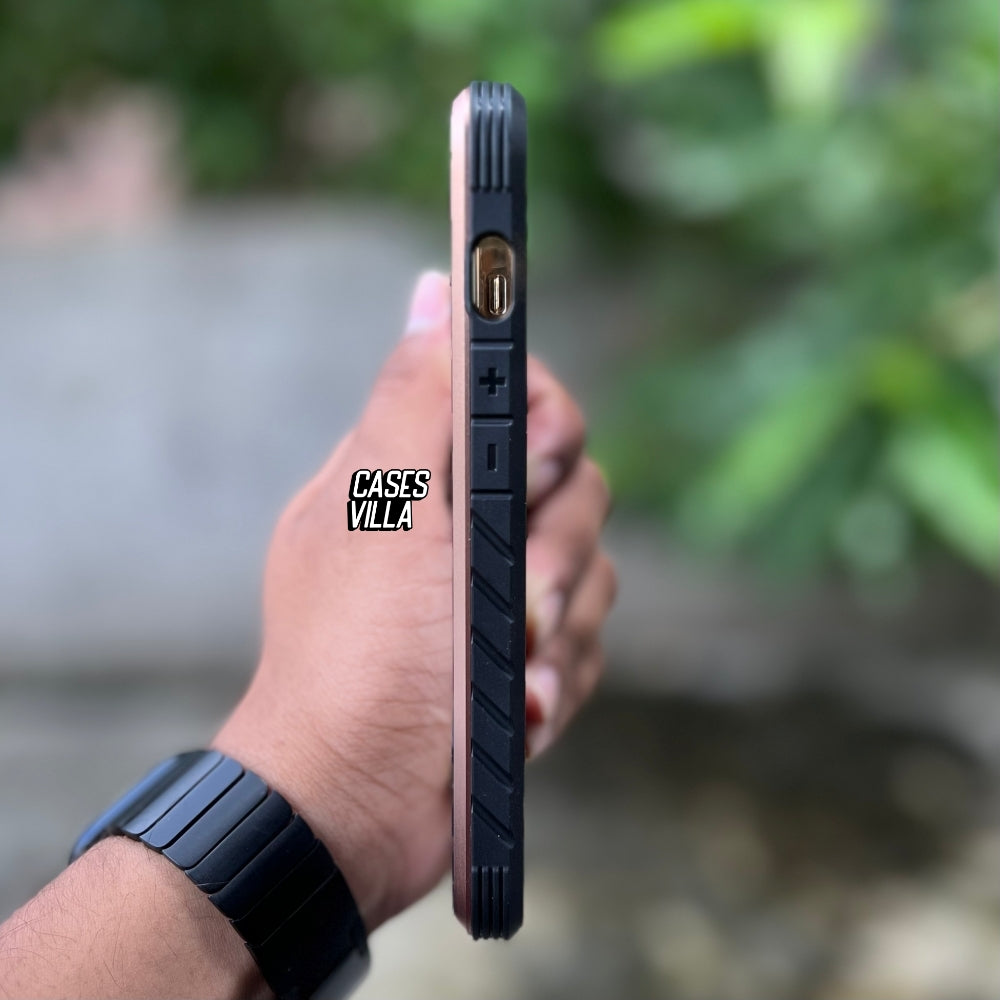 iPhone 11, 12, 13, 14, 15 Series Case - Gold Defence Shield Metal Cover | Military Grade Protection